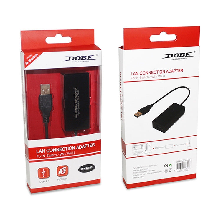 DOBE TNS-849 Lan Connection Adapter USB Ethernet Network Card 100Mbps USB 2.0 for Nintendo Switch / Wii / WiiU