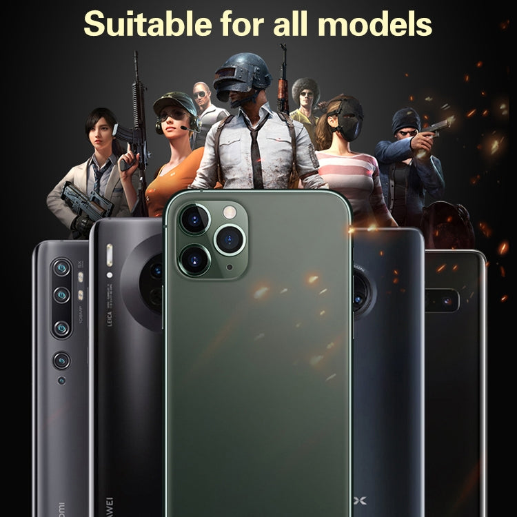 Taurus MK-1 Aluminum Alloy Adjustable Snap-type Four-finger Linkage Mechanical Press Shooting Game Handle for Mobile Phones within The Thickness of 6.5-10.5mm, Compatible with IOS & Android System