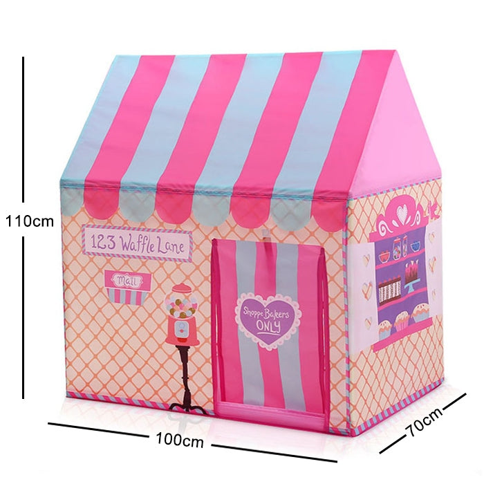 Household Children Printing Play Tent Small Game House with Passageway