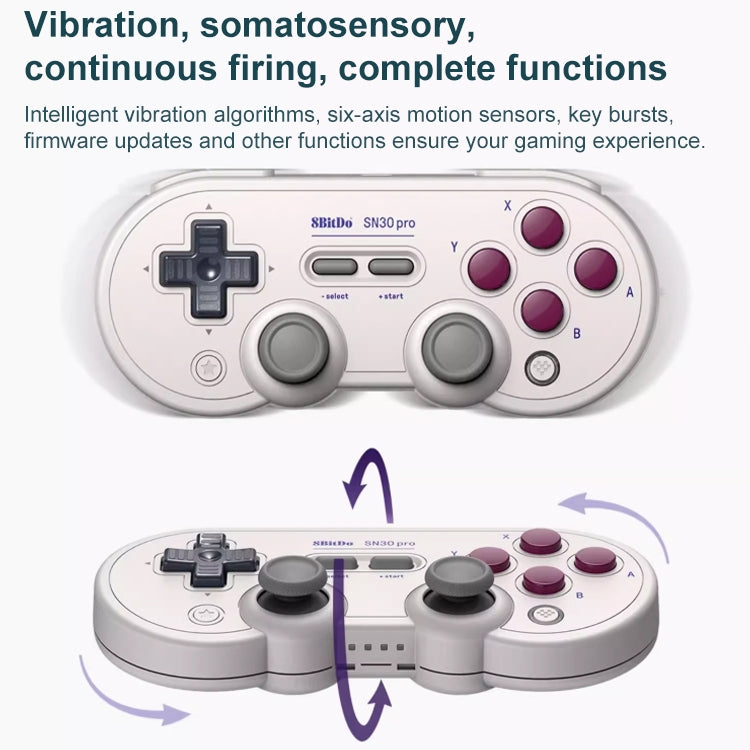 8BitDo SN30 Pro Bluetooth Gamepad Hall Version for Switch / Steam / PC / Android  - White