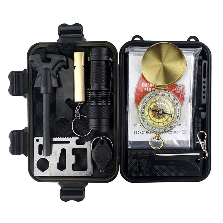 9 in 1 / Set Outdoor Camping Survival Multi-function Tool Box SOS Travel Tools