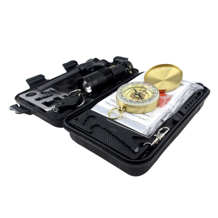 9 in 1 / Set Outdoor Camping Survival Multi-function Tool Box SOS Travel Tools