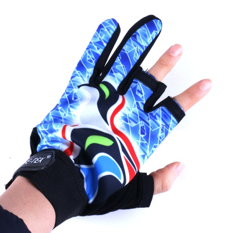 A Pair Fashion Unisex Sports Protective Gloves, All/Half Finger Fishing Sun-protection Gloves (Blue)