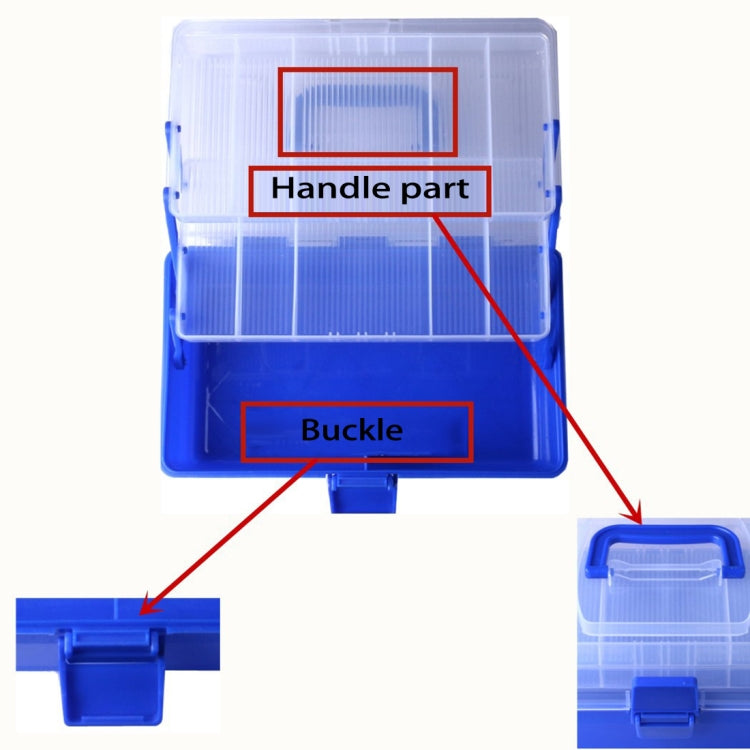 Multi-function Handy Tool Box Plastic Storage Fishing Tackle Box, Size: 14*15*28cm