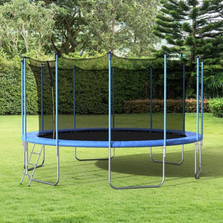 [US Warehouse] 16FT Outdoor Activity Round Trampoline Bouncing Bed with Safety Fence / Ladder / Spring Cover Padding