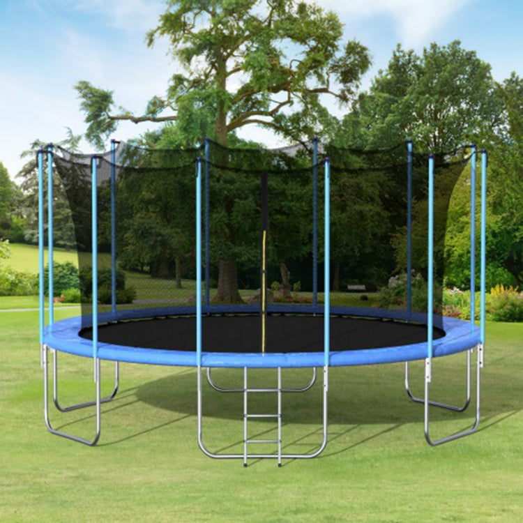 [US Warehouse] 16FT Outdoor Activity Round Trampoline Bouncing Bed with Safety Fence / Ladder / Spring Cover Padding
