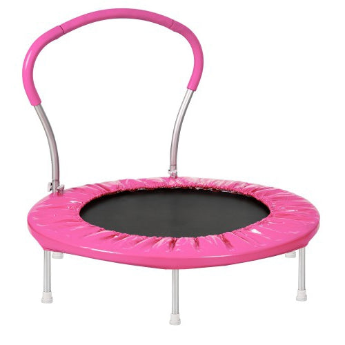 [US Warehouse] 36 inch Outdoor Activity Small Round Trampoline Bouncing Bed with Handle