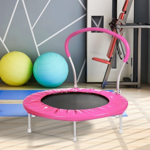 [US Warehouse] 36 inch Outdoor Activity Small Round Trampoline Bouncing Bed with Handle