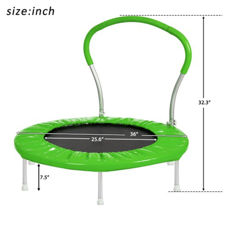 [US Warehouse] 36 inch Outdoor Activity Small Round Trampoline Bouncing Bed with Handle