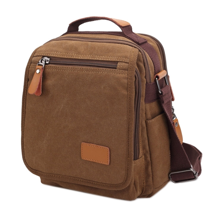 Multifunction Canvas Men Messenger Bags Travel Crossbody Shoulder Business Briefcase Tablet Bag Hand Bag, Size: 26x22x7.5cm