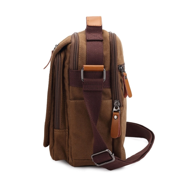 Multifunction Canvas Men Messenger Bags Travel Crossbody Shoulder Business Briefcase Tablet Bag Hand Bag, Size: 26x22x7.5cm