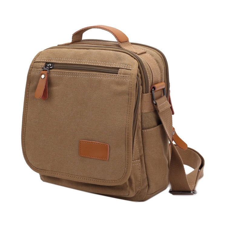 Multifunction Canvas Men Messenger Bags Travel Crossbody Shoulder Business Briefcase Tablet Bag Hand Bag, Size: 26x22x7.5cm