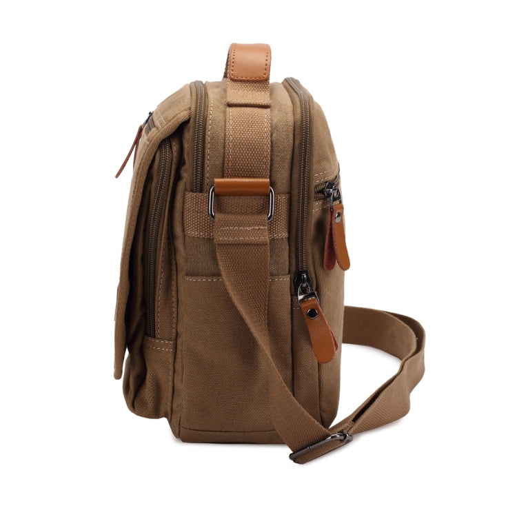 Multifunction Canvas Men Messenger Bags Travel Crossbody Shoulder Business Briefcase Tablet Bag Hand Bag, Size: 26x22x7.5cm