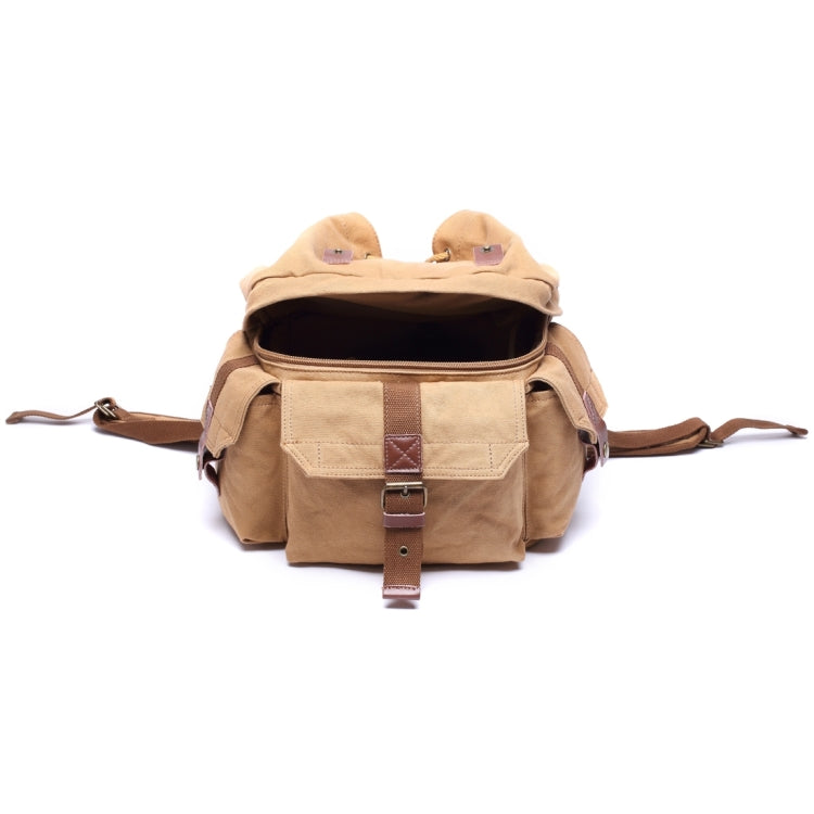 Multifunction Canvas Backpack Shoulders Bag Cameras Bags Travel Outdoor Bag with Interior Lining & Rain Cover, Size: 43x33x20cm