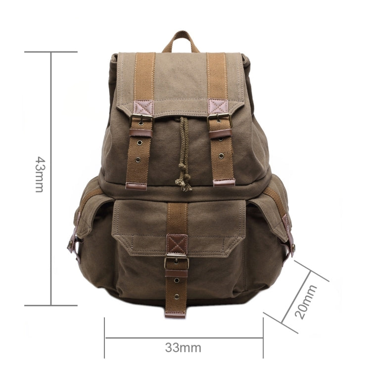 Multifunction Canvas Backpack Shoulders Bag Cameras Bags Travel Outdoor Bag with Interior Lining & Rain Cover, Size: 43x33x20cm