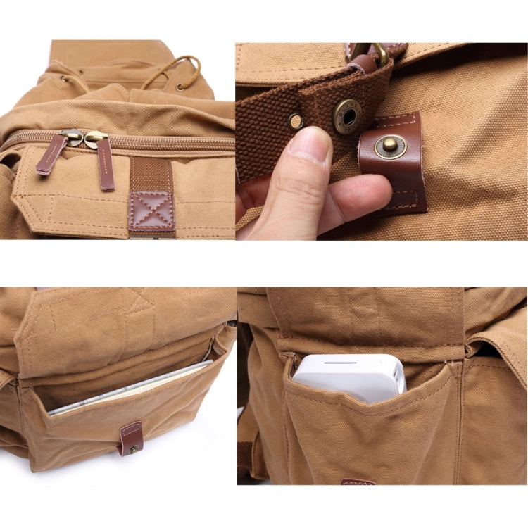 Multifunction Canvas Backpack Shoulders Bag Cameras Bags Travel Outdoor Bag with Interior Lining & Rain Cover, Size: 43x33x20cm