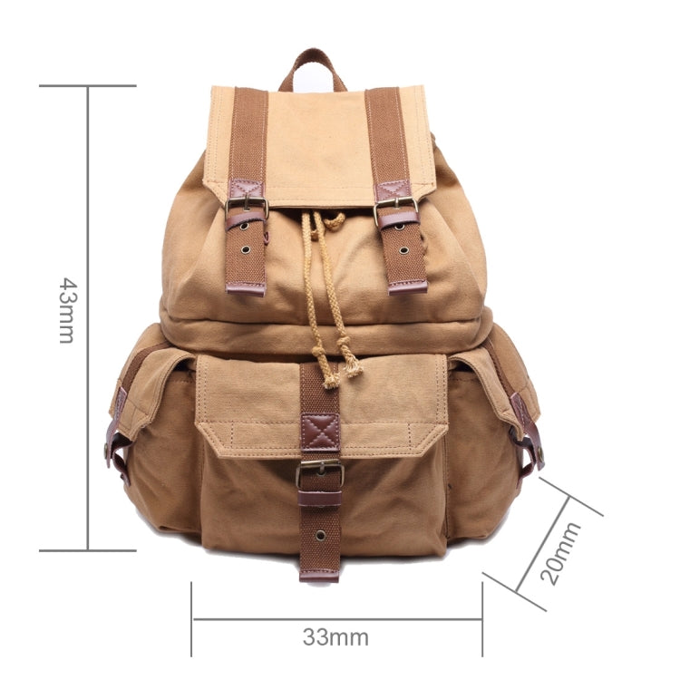 Multifunction Canvas Backpack Shoulders Bag Cameras Bags Travel Outdoor Bag with Interior Lining & Rain Cover, Size: 43x33x20cm