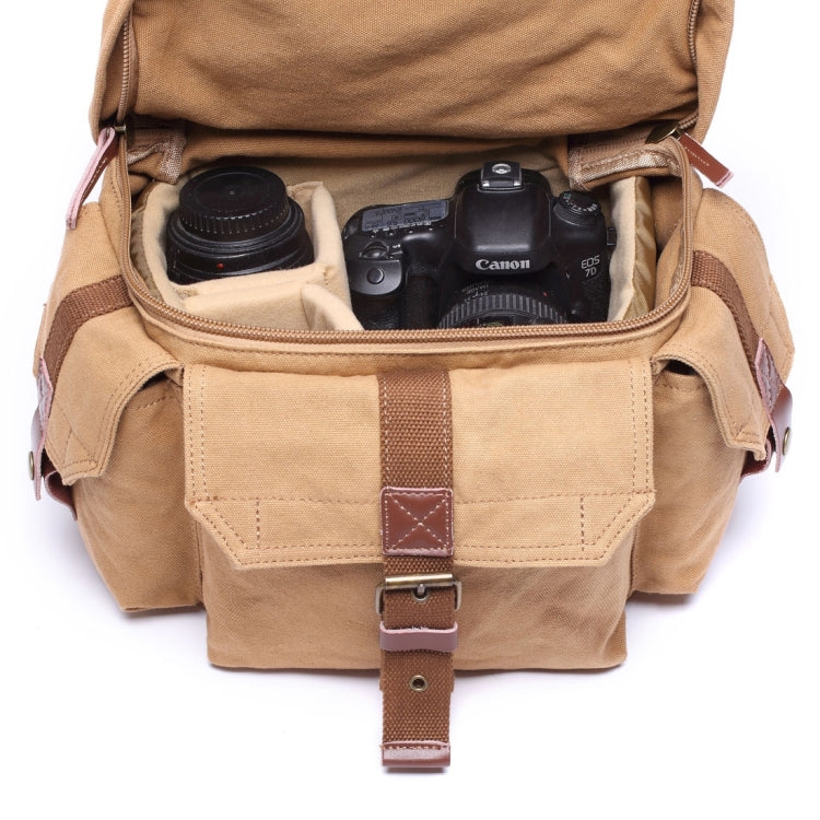 Multifunction Canvas Backpack Shoulders Bag Cameras Bags Travel Outdoor Bag with Interior Lining & Rain Cover, Size: 43x33x20cm