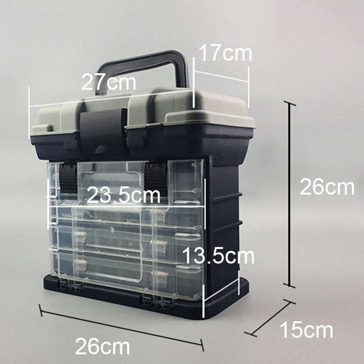 4 Layer Multifunction Portable Thickened Plastic Fishing Tackle box Fishing Tool Box