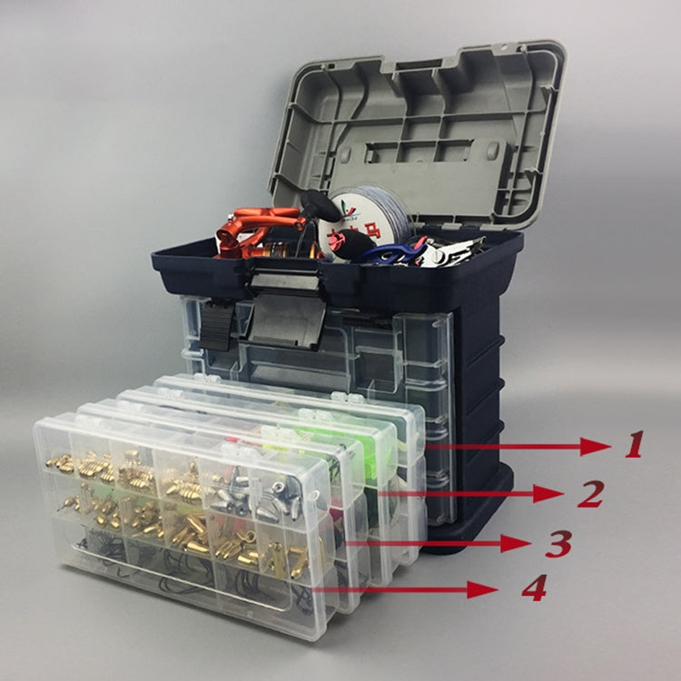 4 Layer Multifunction Portable Thickened Plastic Fishing Tackle box Fishing Tool Box