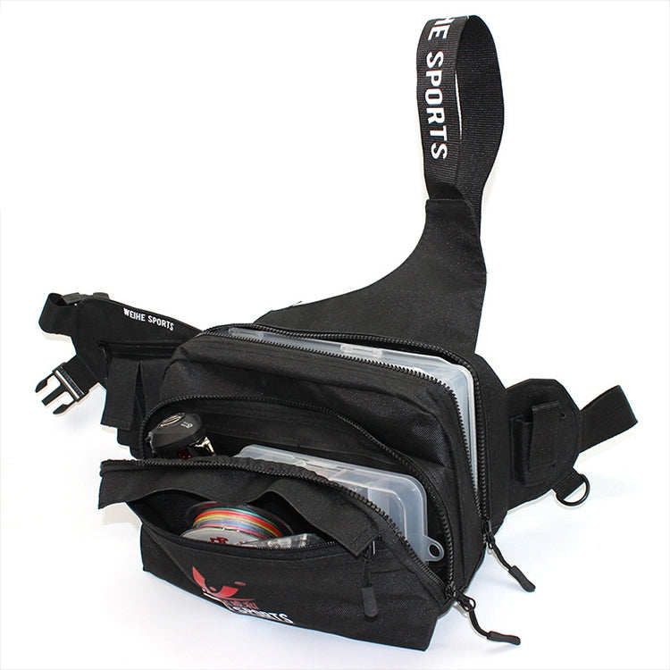 Multi-Function Portable 2000D Nylon Surface Shoulder Bag Fishing Waist Bag ,Size: 30*17*14cm