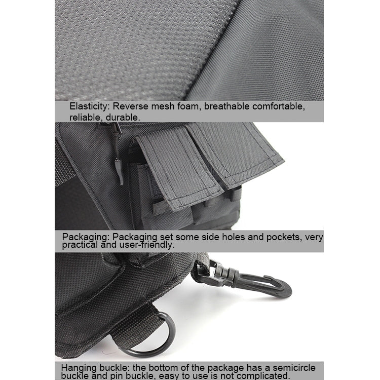 Multi-Function Portable 2000D Nylon Surface Shoulder Bag Fishing Waist Bag ,Size: 30*17*14cm