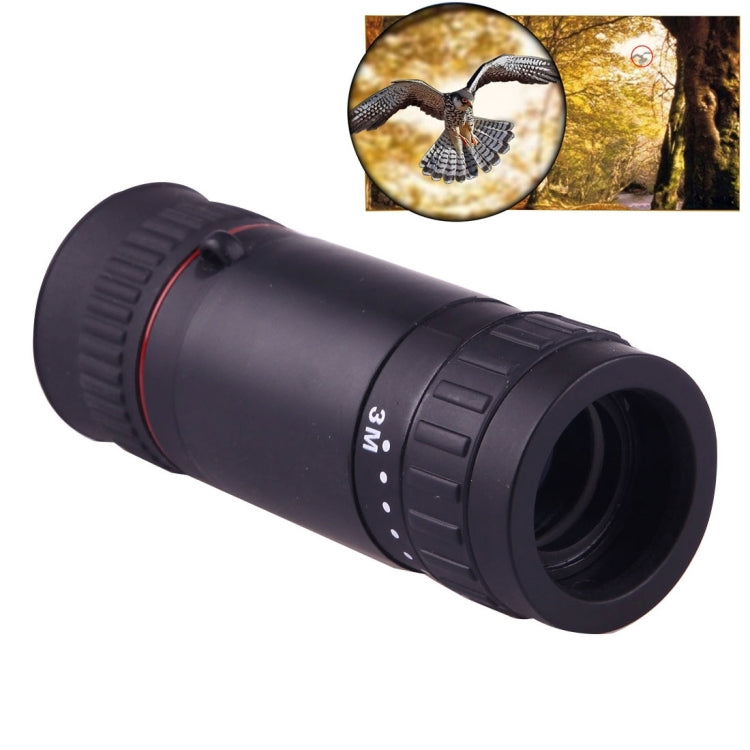 8x18mm Double Adjustable HD Optical Monocular Telescope(Black)