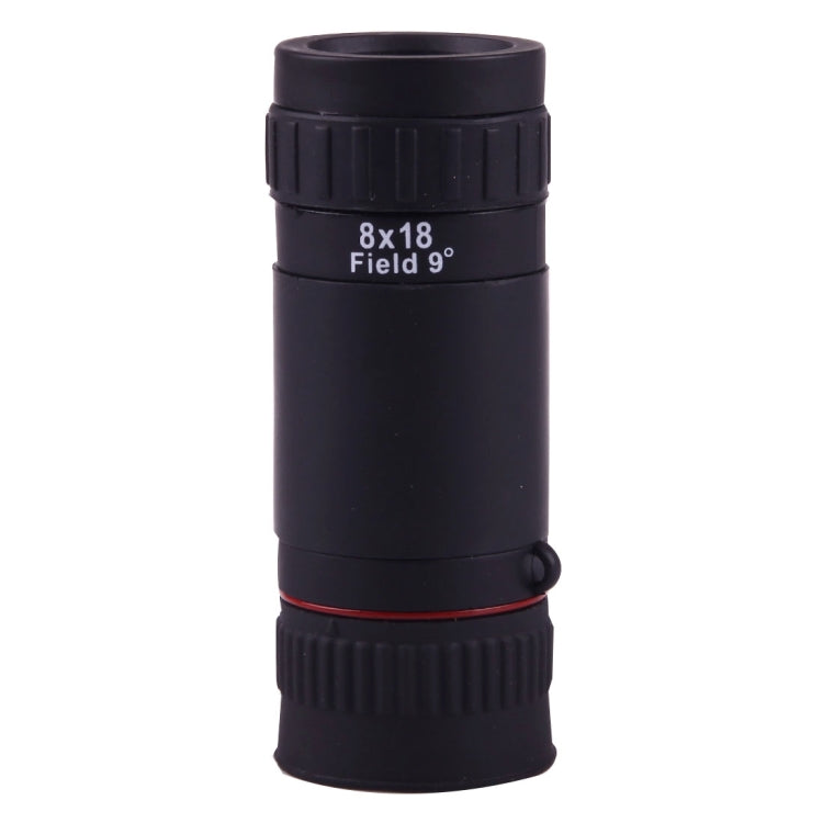 8x18mm Double Adjustable HD Optical Monocular Telescope(Black)
