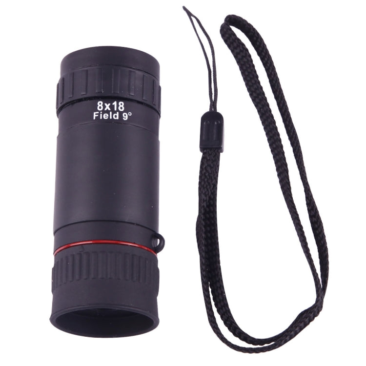 8x18mm Double Adjustable HD Optical Monocular Telescope(Black)