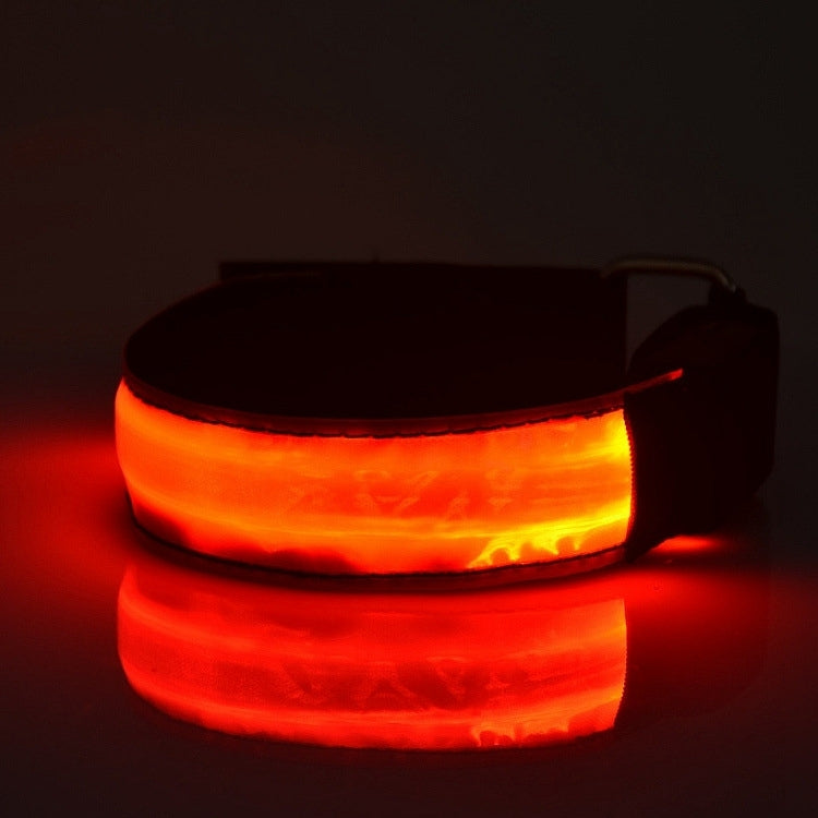 LED Flash Safety Reflective Nylon Light Rechargeable Sports Wrist Belt