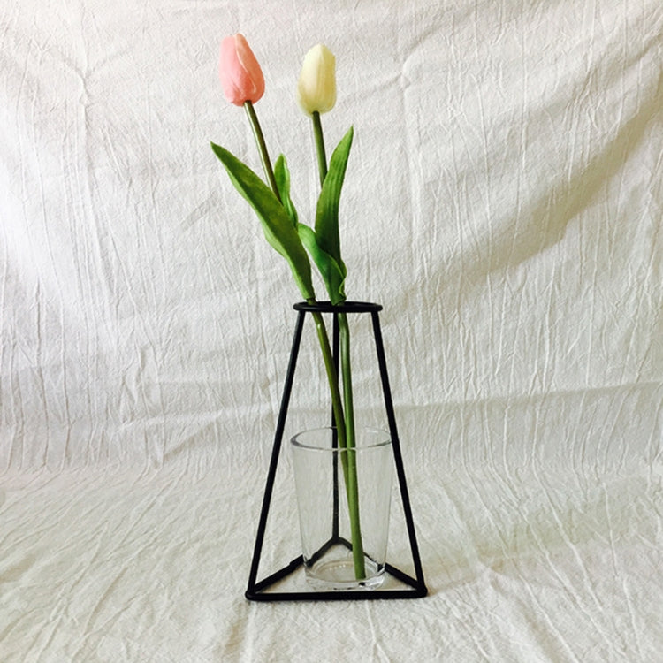 Black Iron Flower Vase Frame Plant Holder, Decorating Indoor Cafe Home, Size: