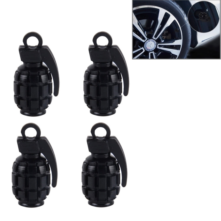 4 PCS Universal Grenade Shaped Car Tire Valve Caps