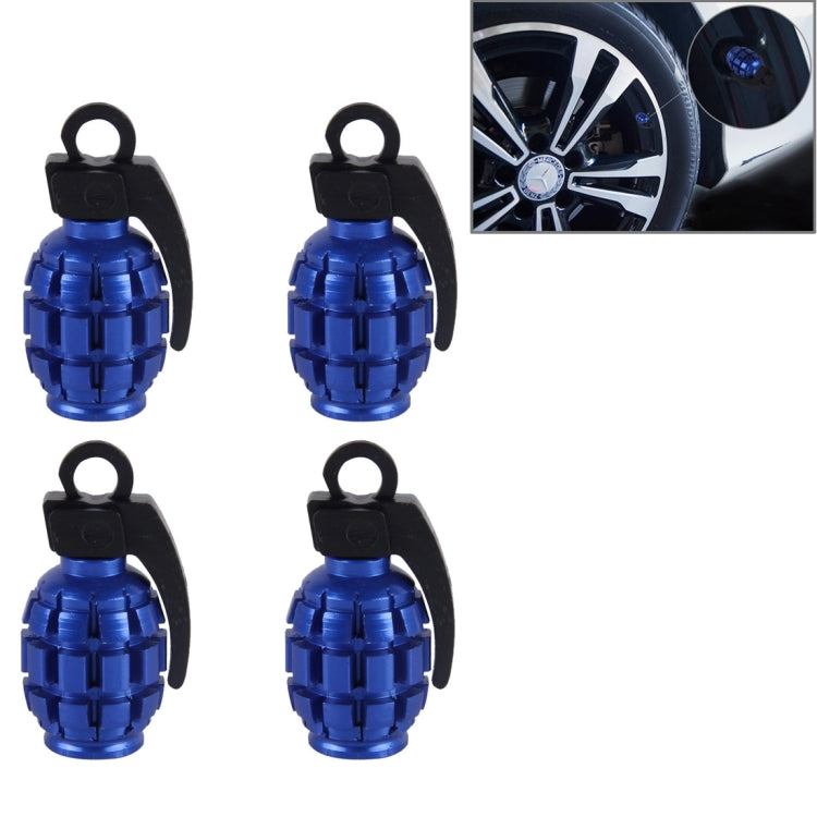 4 PCS Universal Grenade Shaped Car Tire Valve Caps