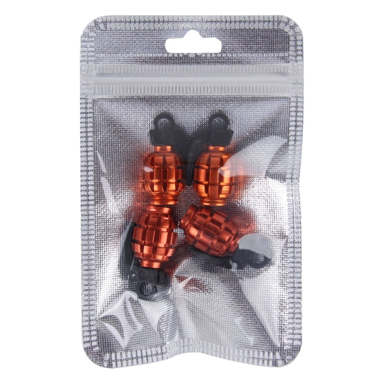 4 PCS Universal Grenade Shaped Car Tire Valve Caps