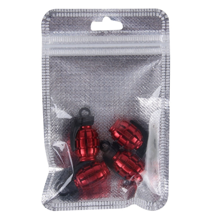 4 PCS Universal Grenade Shaped Car Tire Valve Caps