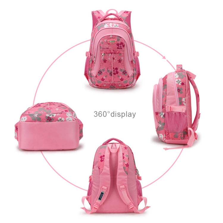 Girls Sweet Fashion Backpack Wear-resistant Waterproof Pupils Schoolbag(Pink)