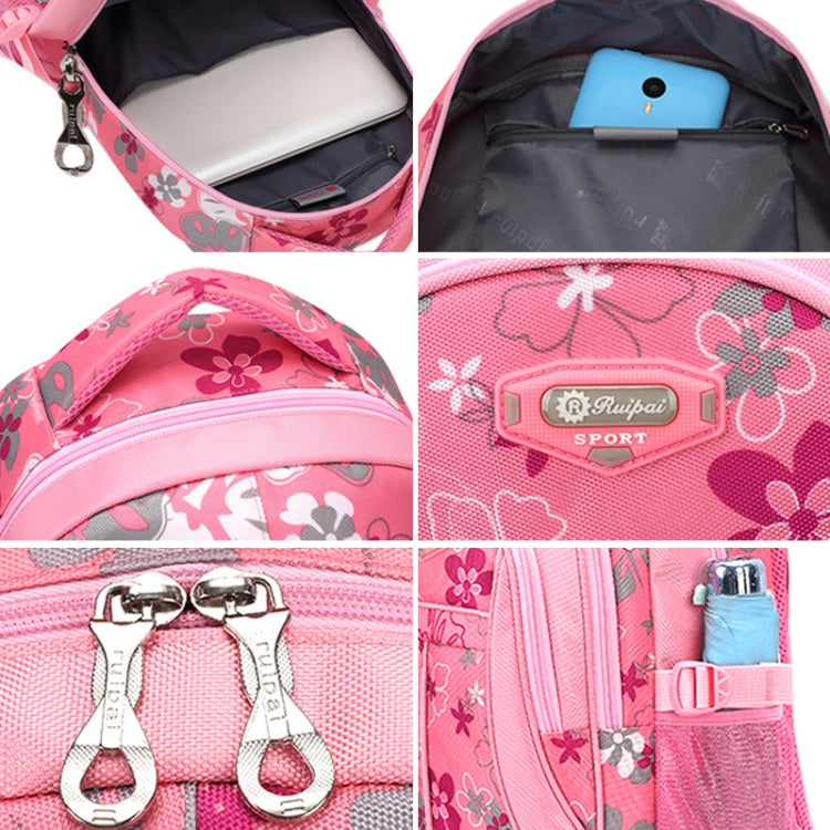Girls Sweet Fashion Backpack Wear-resistant Waterproof Pupils Schoolbag(Pink)