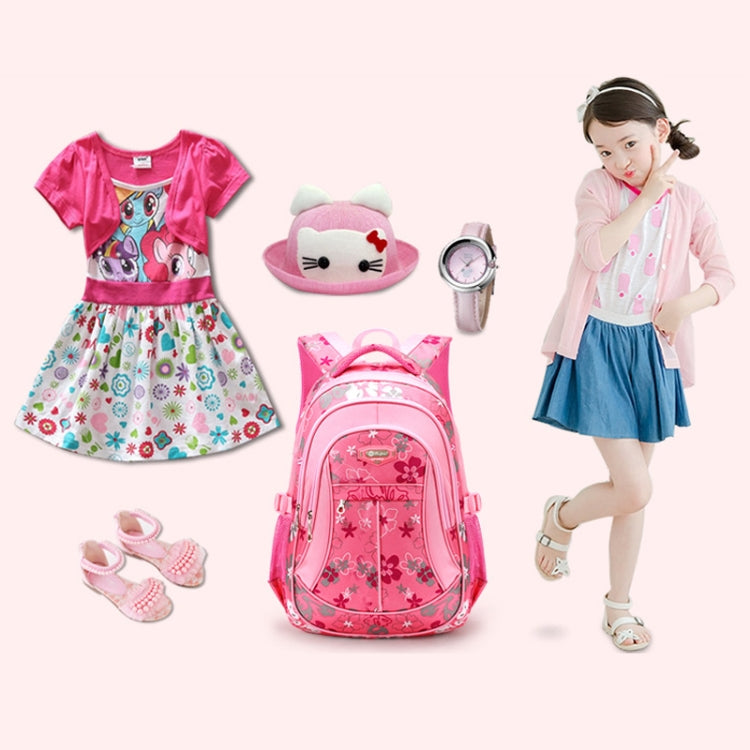 Girls Sweet Fashion Backpack Wear-resistant Waterproof Pupils Schoolbag(Pink)