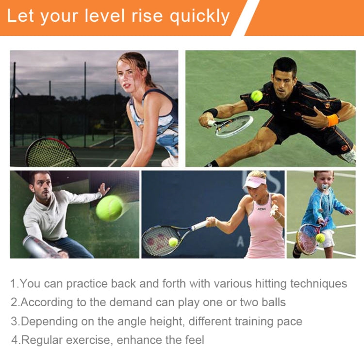 Tennis Trainer Set Rebound Baseboard Self-study Practice Training Tool Equipment Sport Exercise with Ball for Beginner, Random Color Delivery