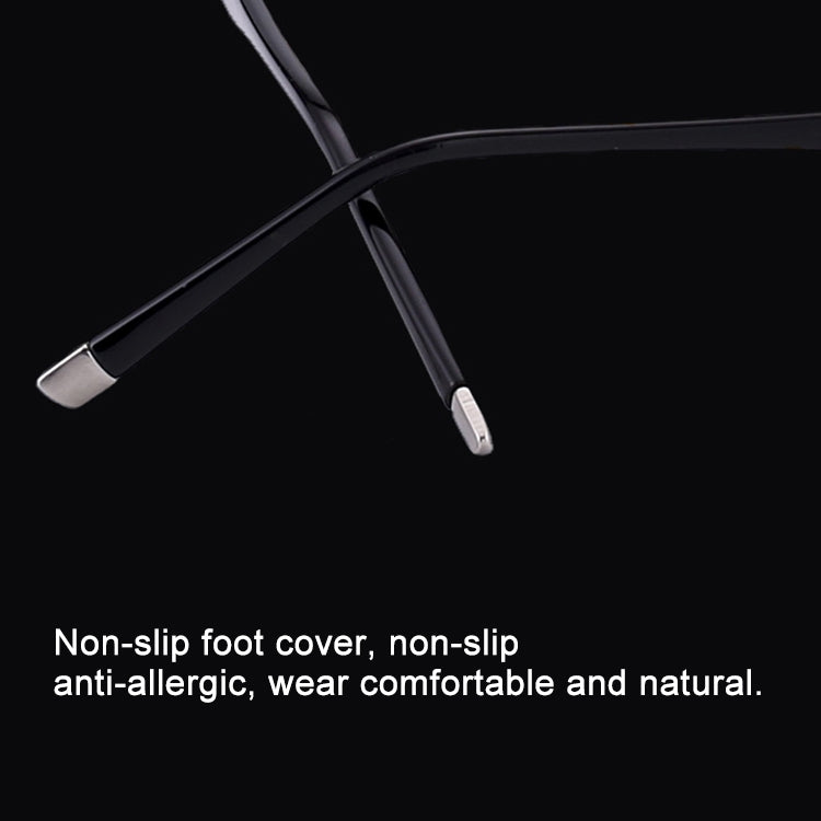 Men Anti Fatigue & Blue-ray Rimless Rhinestone Trimmed Presbyopic Glasses, +1.50D