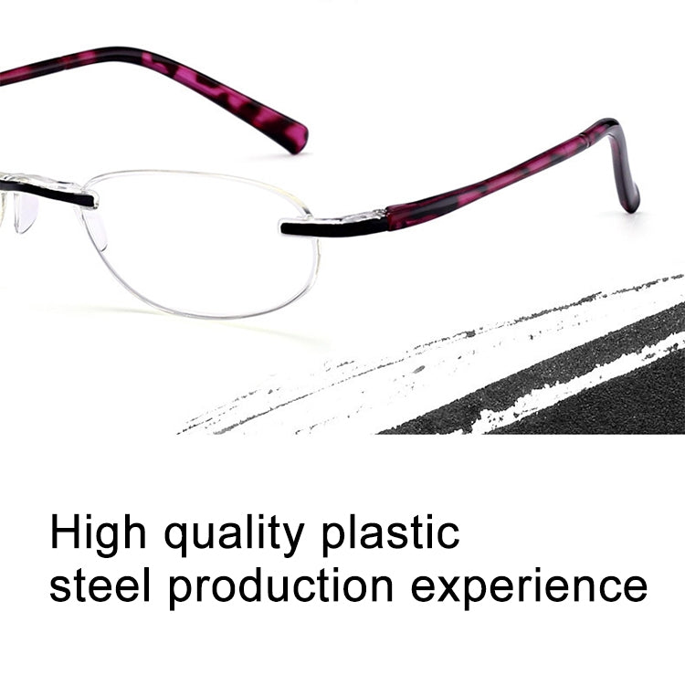 Women Anti Blue-ray Integrated Rimless Presbyopic Glasses, +3.00D