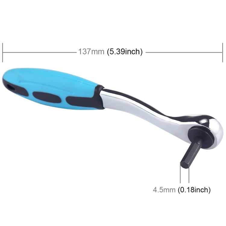 4.5mm Inner Hexagon 72 Teeth Handle Ratchet Wrench