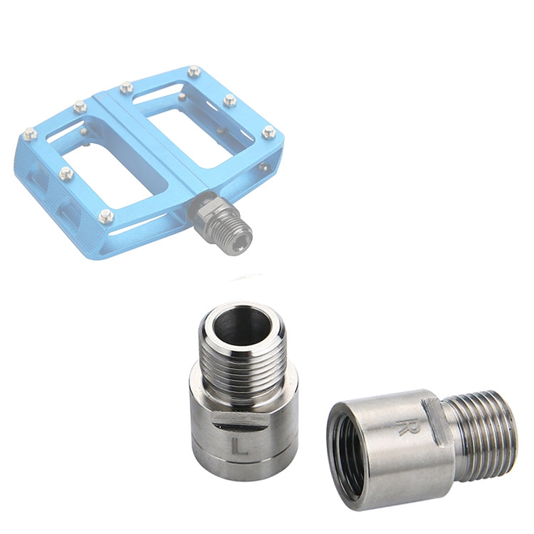 QL1 One Pair Titanium Bike Pedal Spacer Extenders Bicycle Pedal Spacers for 9/16 inch Threaded Pedals