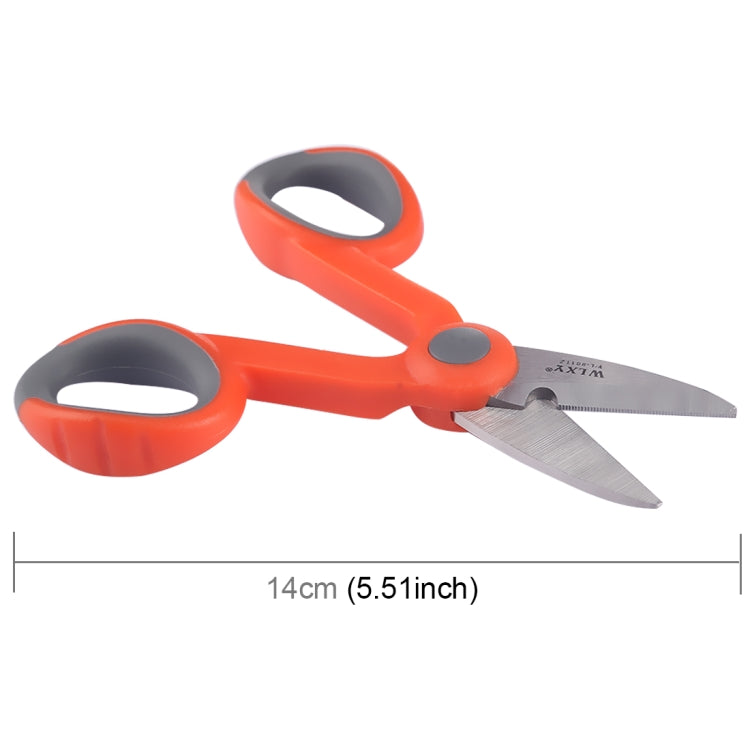WL-9011Z Multifunction Stainless Steel Electrician Optical Fiber Scissors, Length: 14.5cm