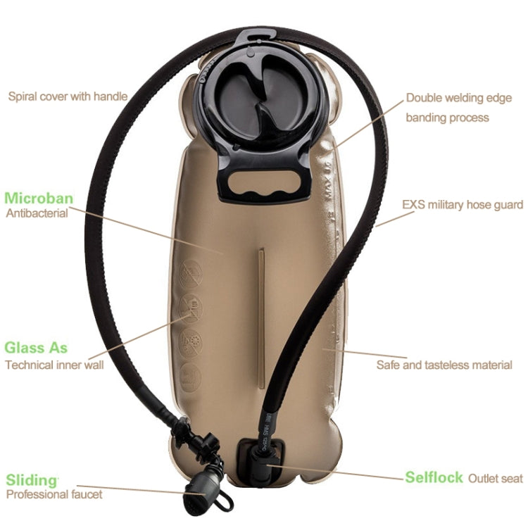 3L TPU Outdoor Sports Riding Water Bag Pressure Liner Environmentally Friendly Portable Drinking Water Bag