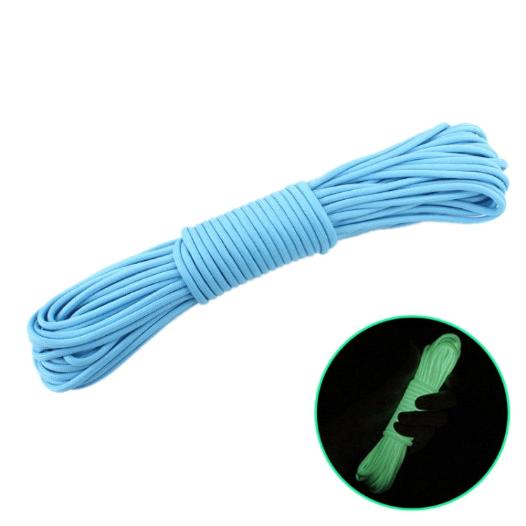 20m 9-Core Nylon+Polyester Full-light Outdoor Camping Tent Rescue Bundled Fluorescent Climbing Rope