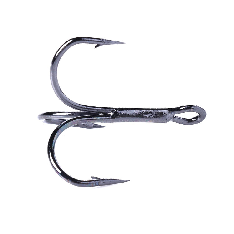 20 PCS Classic Black High Carbon Steel Fishing Three-jaw Treble Hooks