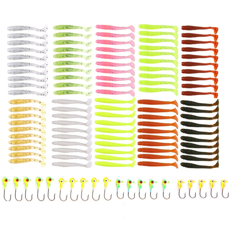 HENGJIA SO041H 120 PCS Outdoor Fishing Gear Fish Bait Soft Bait Road Bait Set