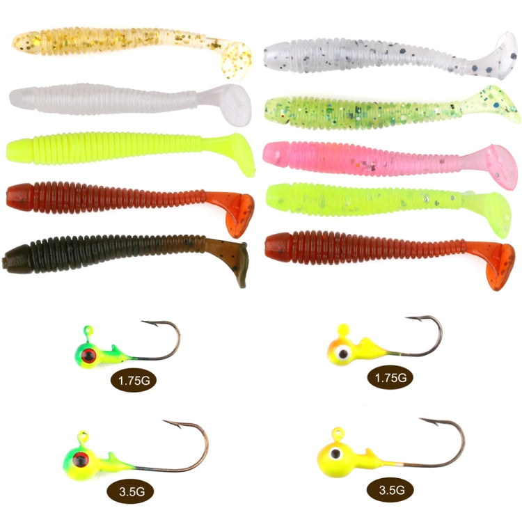 HENGJIA SO041H 120 PCS Outdoor Fishing Gear Fish Bait Soft Bait Road Bait Set