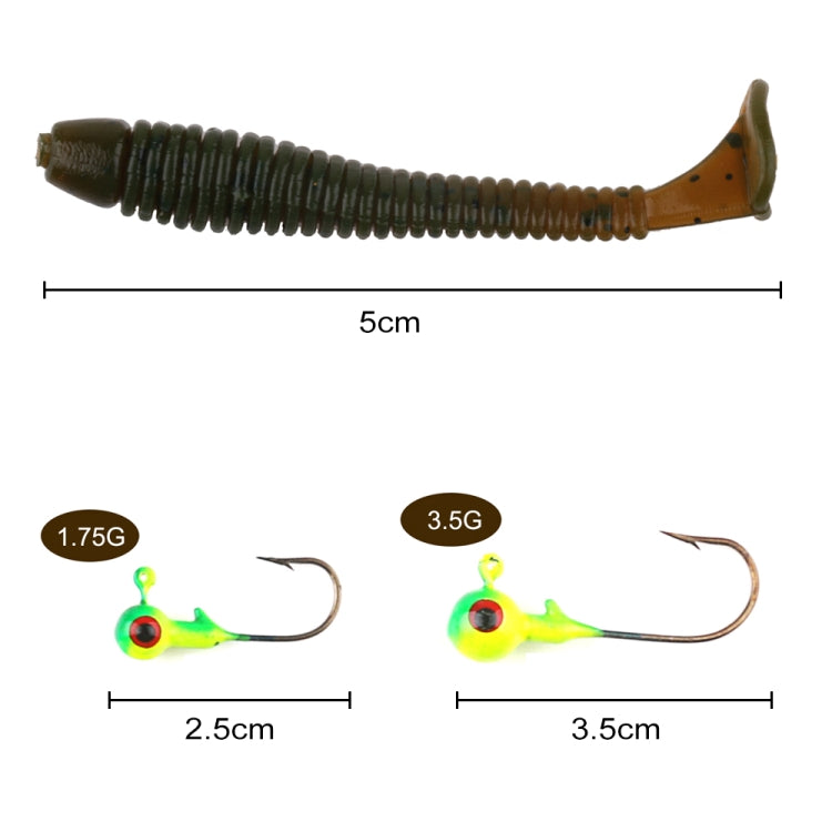 HENGJIA SO041H 120 PCS Outdoor Fishing Gear Fish Bait Soft Bait Road Bait Set